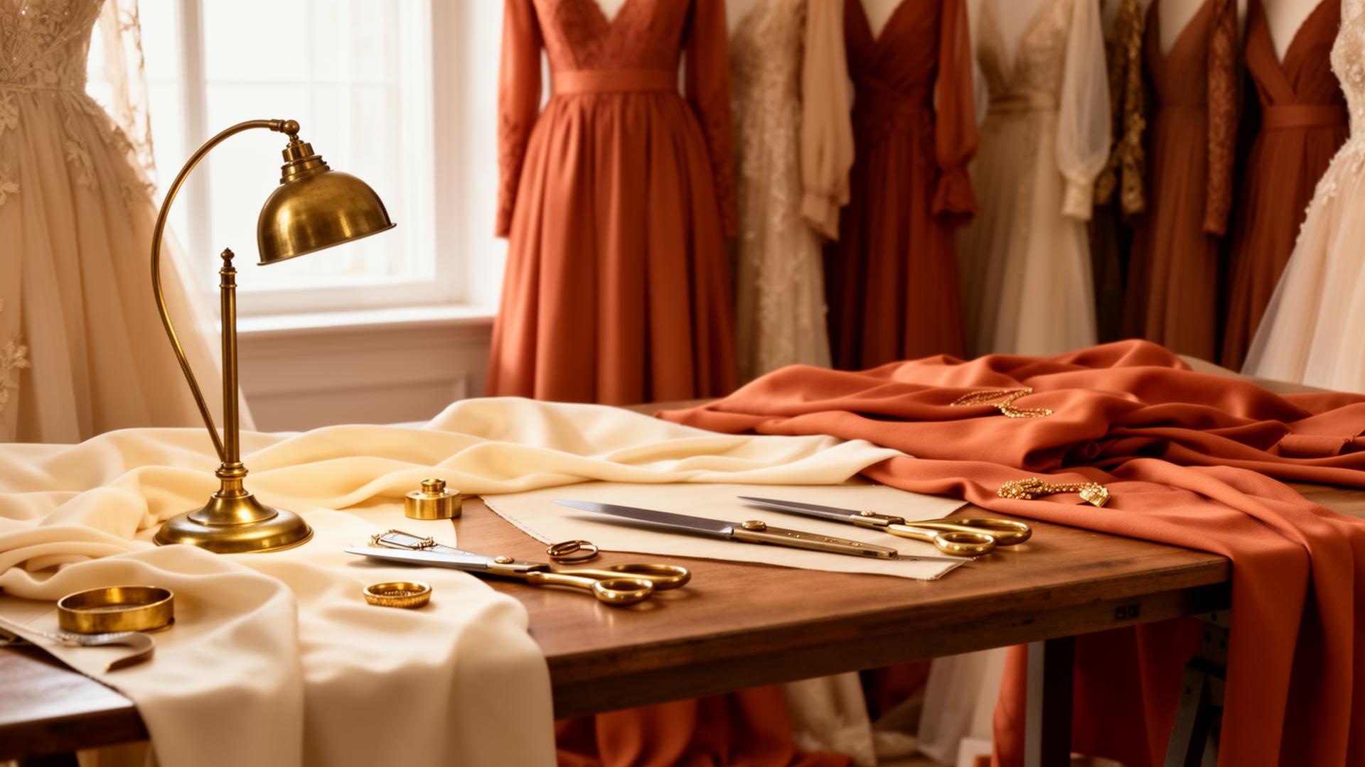 Atelier Princesse Couture : tissus drapés et outils de couture